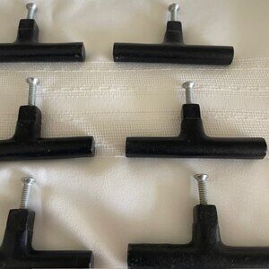 Cabinet or Drawer Pulls Matte Black Steel - 3" long - set of 12